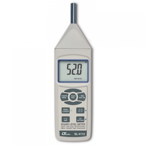 Lutron SL-4112P SOUND LEVEL METER, auto range + Type K Temp., optional Humidity, Light, Anemometer